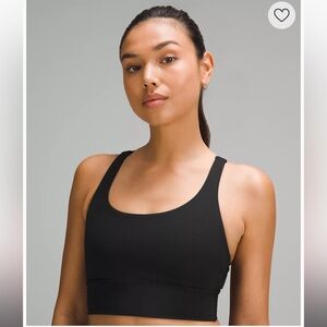 lululemon Energy Longline Bra in black size 8